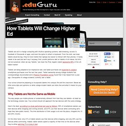 How Tablets Will Change Higher Ed