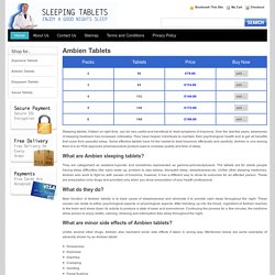 Ambien Tablets 10mg Treat Insomnia Now sleepingtabs.com