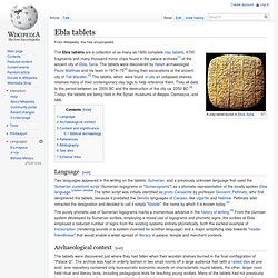Ebla tablets