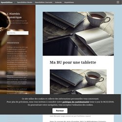 Ma BU pour une tablette – L'Alambic numérique