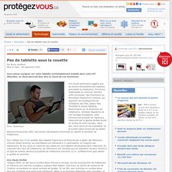 Pas de tablette sous la couette