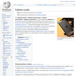 Tablette tactile