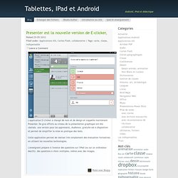 Tablettes, IPad et Android