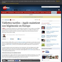 Tablettes tactiles : Apple maintient son hégémonie en Europe