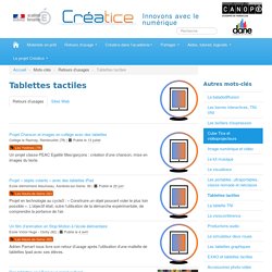 Usages tablettes tactiles