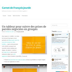 Un tableur pour suivre des prises de paroles négociées en groupes