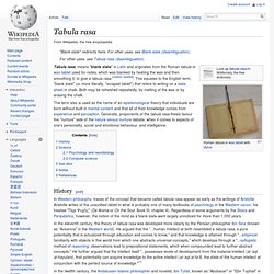 Tabula rasa