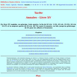 Tacite - Annales - Livre XV