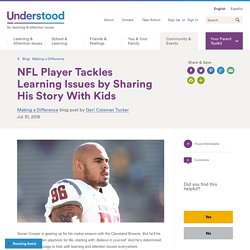 NFL Player Tackles Learning Issues On, Off Field