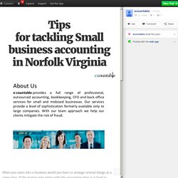 Tips for tackling Small business accounting in Norfolk Virginia