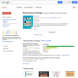 Domain-Driven Design: Tackling Complexity in the Heart of Software - Eric Evans