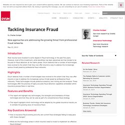 Tackling Insurance Fraud
