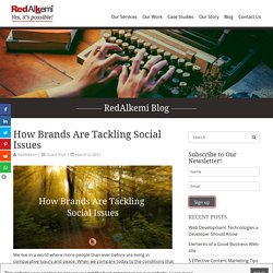 How Brands Are Tackling Social Issues, Social issues in Business Examples, Current Landscape on Social Issues - RedAlkemi