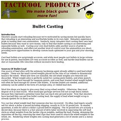 Tacticool Products - Bullet Casting