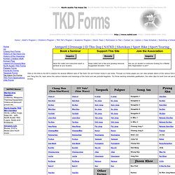 Tae Kwon Do Forms