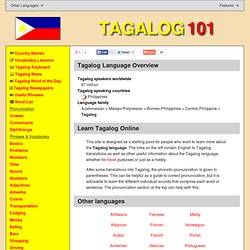 Learn Tagalog online for FREE!
