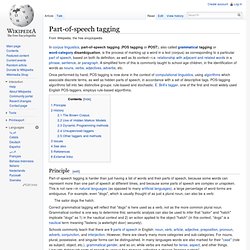 Part-of-speech tagging