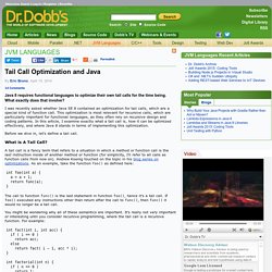Tail Call Optimization and Java
