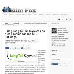 Using Long Tailed Keywords on Niche Topics for Top SEO Rankings - Elite Fox