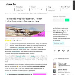 [Guide 2018] Tailles d'images Facebook, Twitter, Linkedin...