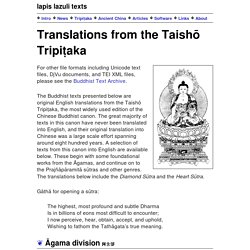 Taishō Tripiṭaka: English Translations