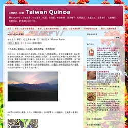 台灣藜麥、紅藜 Taiwan Quinoa: 道法自然- 藜麥、紅藜農場紀事- 2012期第2章 / Quinoa Farm