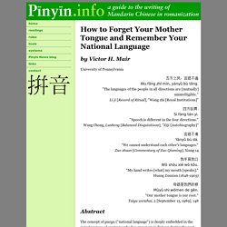 Taiwanese, Mandarin, and Taiwan's language situation