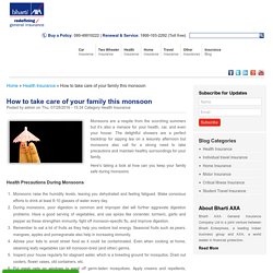 How to take care of your family this monsoon
