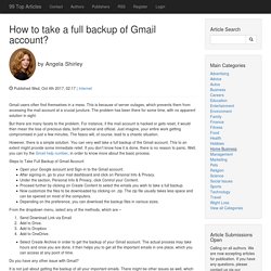 How to take a full backup of Gmail account?