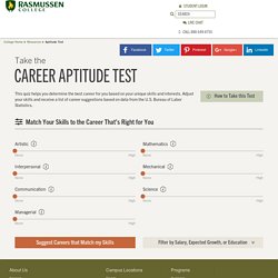 Take the Career Aptitude Test – Rasmussen College