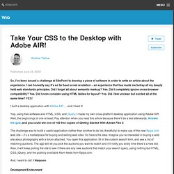 Take Your CSS to the Desktop with Adobe AIR! [Adobe AIR Tutorial