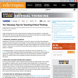 Teaching Critical Thinking