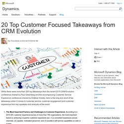20 Top Customer Focused Takeaways from CRM Evolution - Microsoft Dynamics Blog