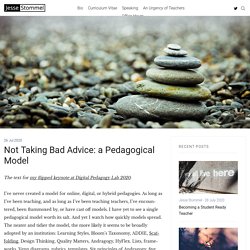Not Taking Bad Advice: a Pedagogical Model