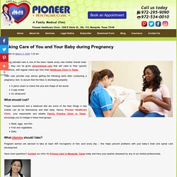 Taking Care of You and Your Baby during Pregnancy