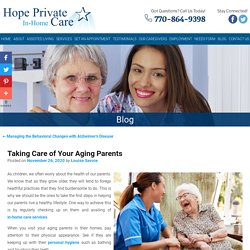 Taking Care of Your Aging Parents