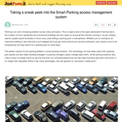 Taking a Sneak Peek into the Smart Parking Access Management System