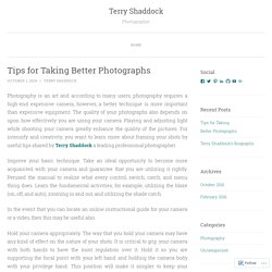 Tips for Taking Better Photographs