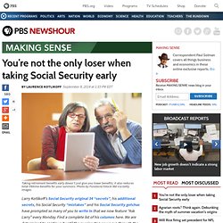 You're not the only loser when taking Social Security early