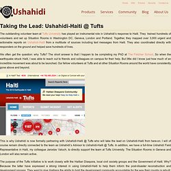 Taking the Lead: Ushahidi-Haiti @ Tufts