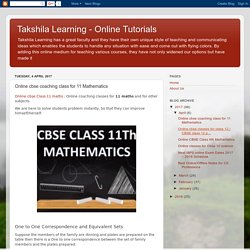 Online cbse coaching class for 11 Mathematics