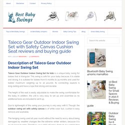 Taleco Gear Outdoor Indoor Swing Set with Safety Canvas Cushion Seat