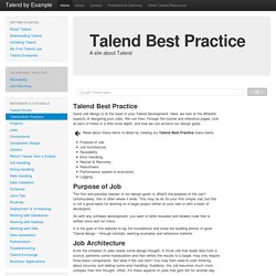 Talend by Example - Talend Best Practice