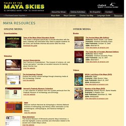 Tales of the Maya Skies - Maya Resources