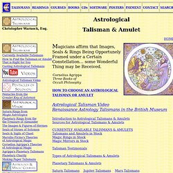 Introduction to Astrological Talismans & Amulets