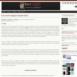 Les carrés magiques d’après Enel « Talismanie « Occultisme « EzoOccult, le webzine d&#039;Hermès