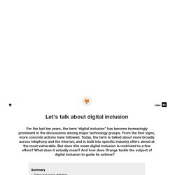 Let's talk about digital inclusion