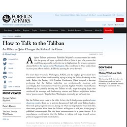 How to Talk to the Taliban