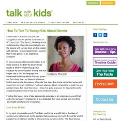 How To Talk To Young Kids About Gender