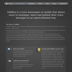 TalkBox - Instant Voice Messaging - walkie talkie app compatible with iOS5 iPhone, Android